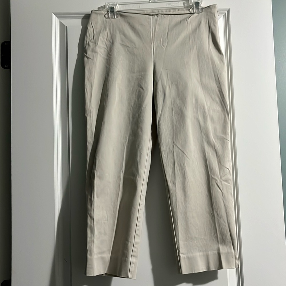 Ann Tayor tan Capri pants-10p